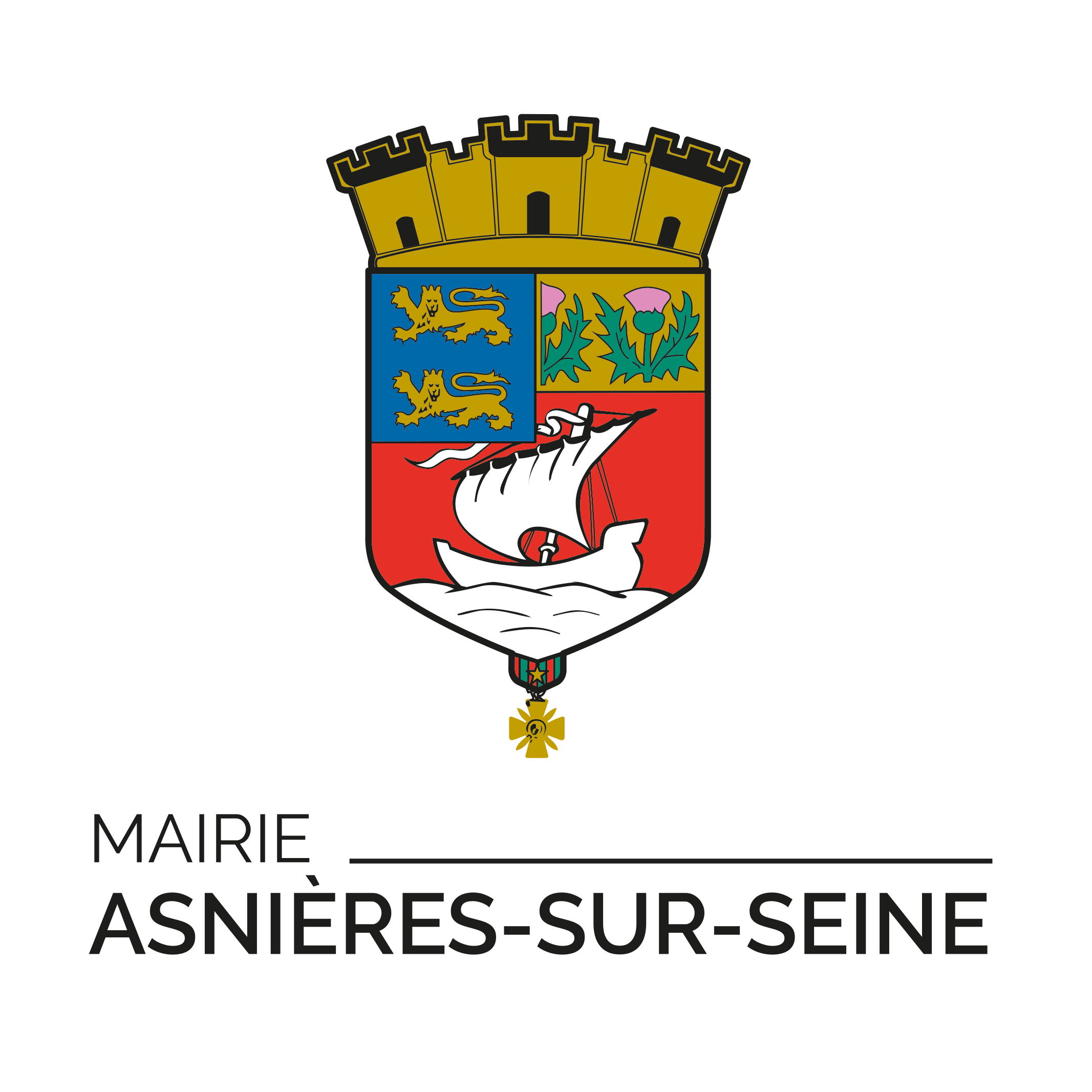Blason officiel de la ville d’Asnières-sur-Seine